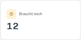 Kennzahl im Belegeingang: „Braucht mich 12“.