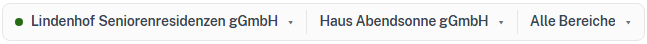 Dieselbe Kopfleiste mit der Gesellschaft „Haus Abendsonne gGmbH“.
